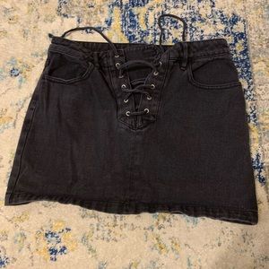 Black jean skirt by Kendall and Kylie